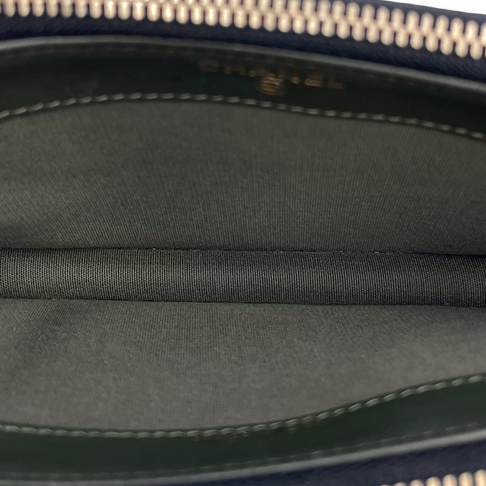 Boy Black Wallet On Chain in Caviar Leather Brushed Gold hardware