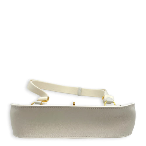 Jypsiere Mini New White in Evercolor Gold hardware