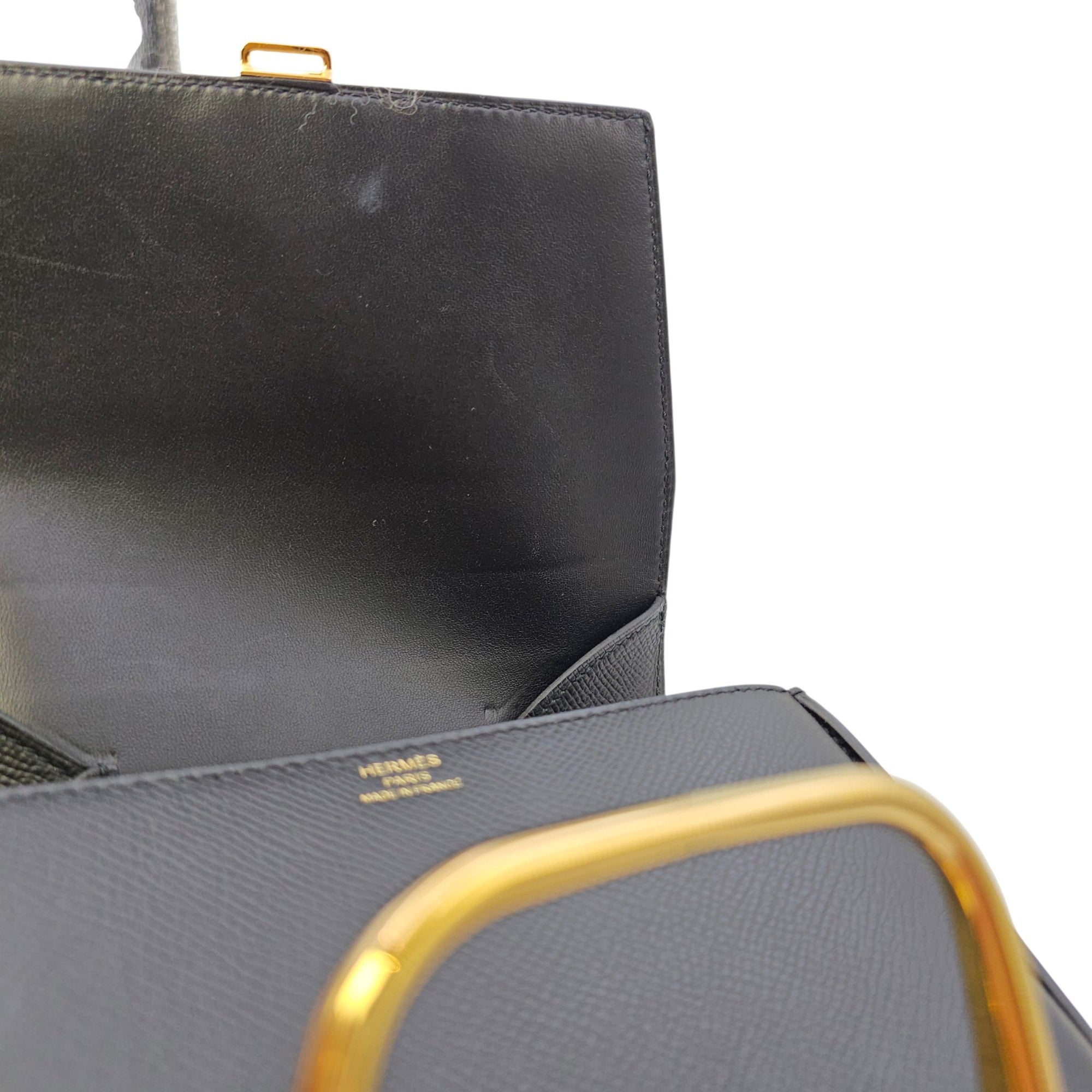 Della Cavelleria  Mini Noir in Epsom Gold hardware