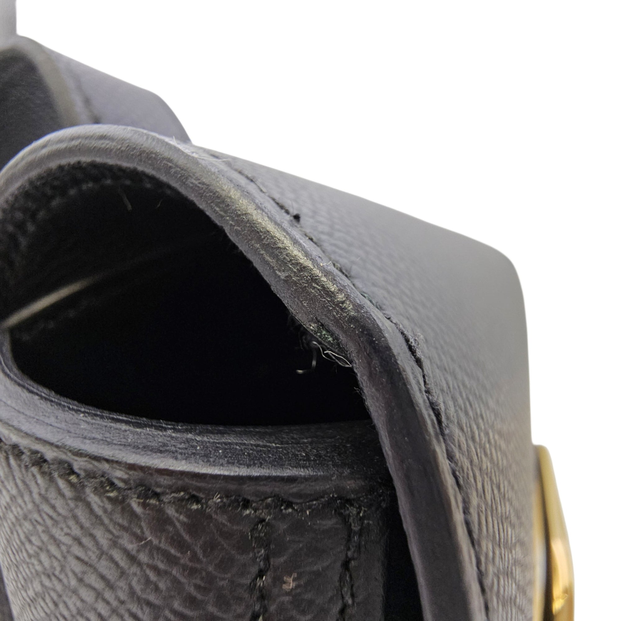 Della Cavelleria  Mini Noir in Epsom Gold hardware