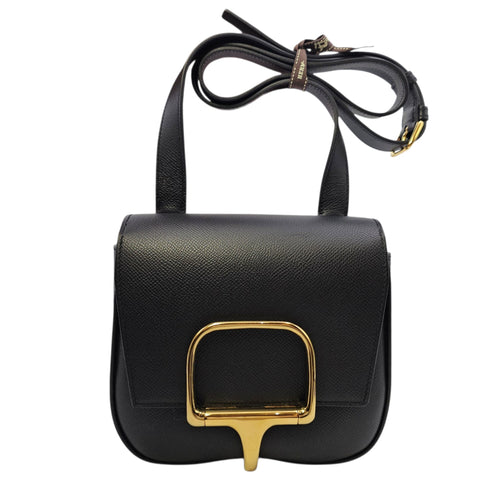 Della Cavelleria  Mini Noir in Epsom Gold hardware