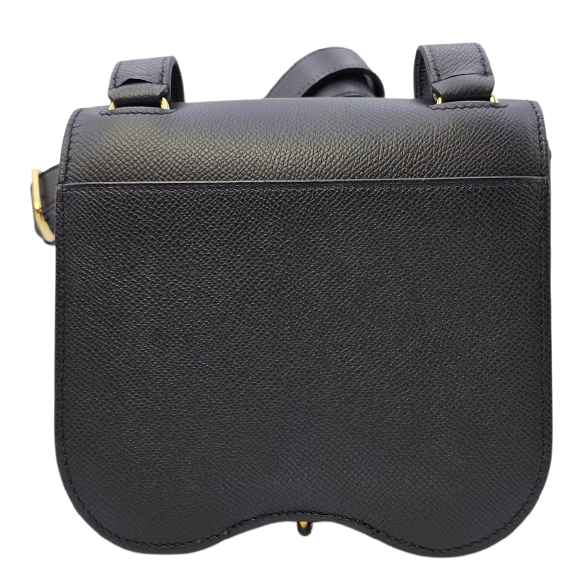 Della Cavelleria  Mini Noir in Epsom Gold hardware