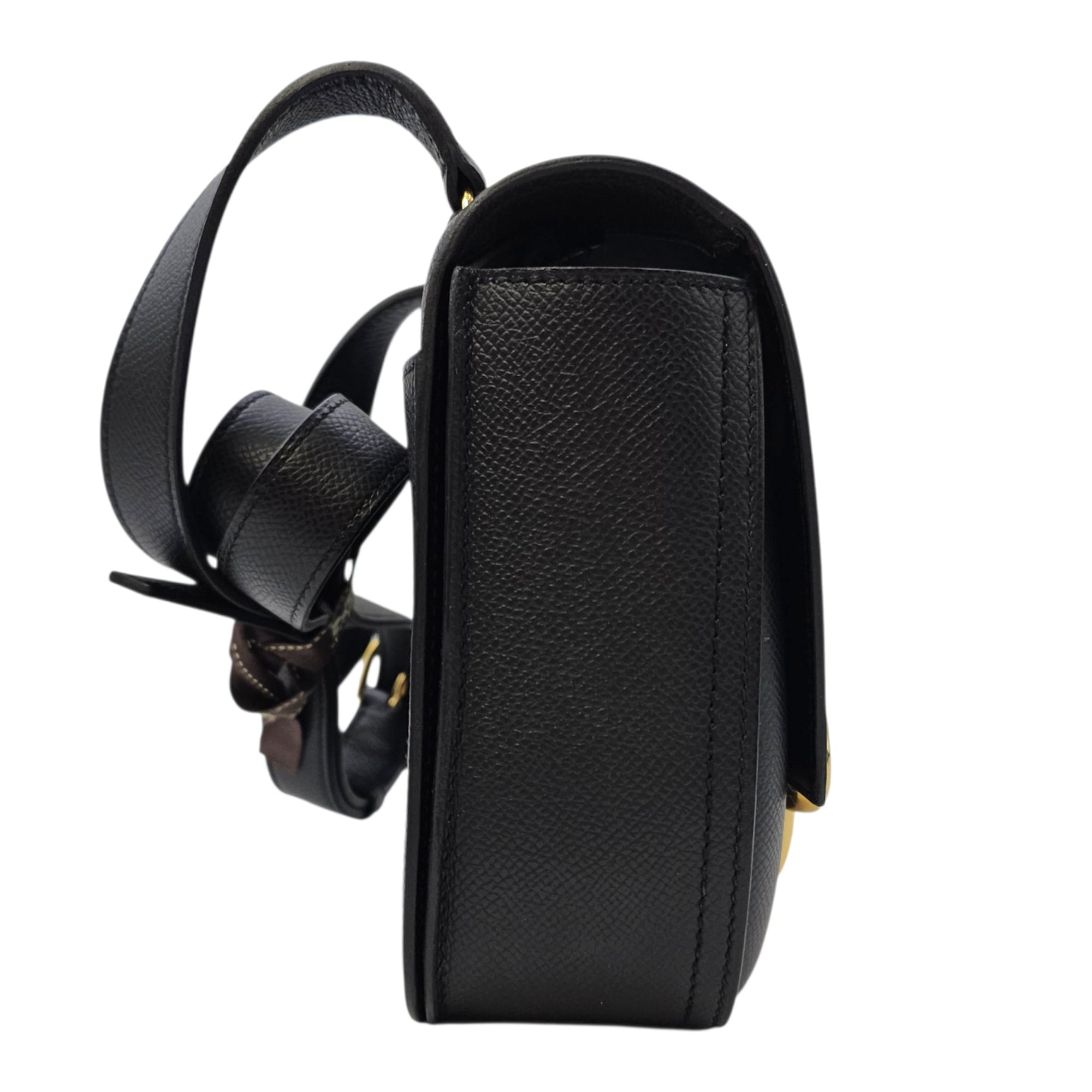 Della Cavelleria  Mini Noir in Epsom Gold hardware