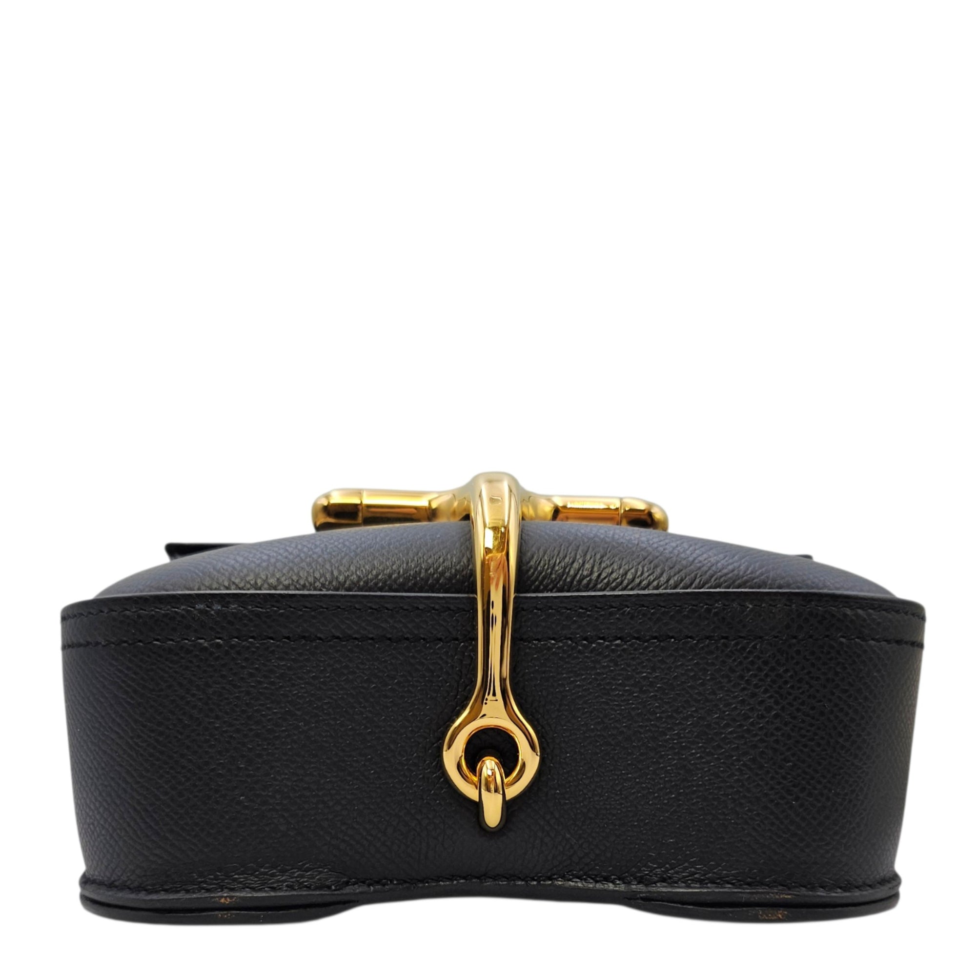 Della Cavelleria  Mini Noir in Epsom Gold hardware