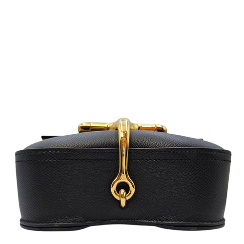 Della Cavelleria  Mini Noir in Epsom Gold hardware