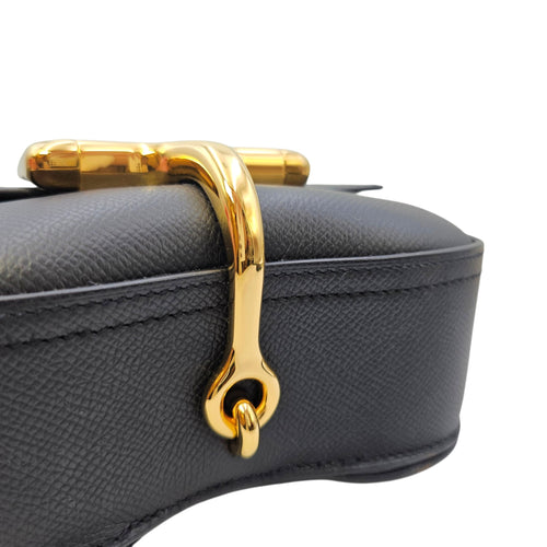 Della Cavelleria  Mini Noir in Epsom Gold hardware