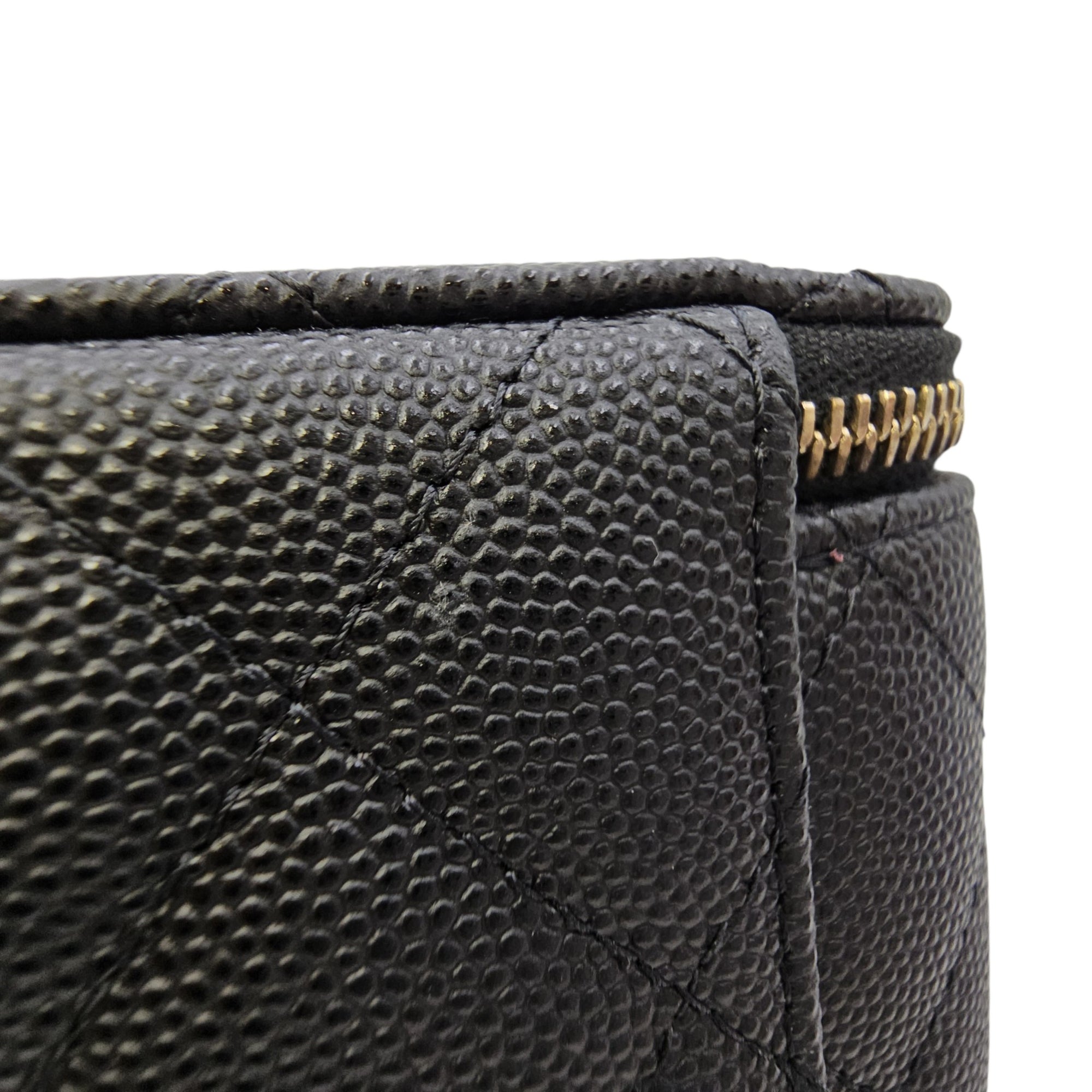 Vanity Bag Black in Caviar Leather Gold hardware