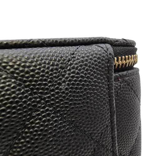 Vanity Bag Black in Caviar Leather Gold hardware