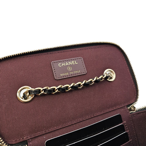 Vanity Bag Black in Caviar Leather Gold hardware