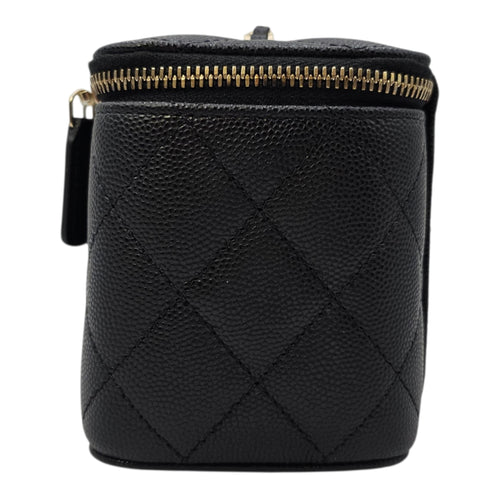 Vanity Bag Black in Caviar Leather Gold hardware