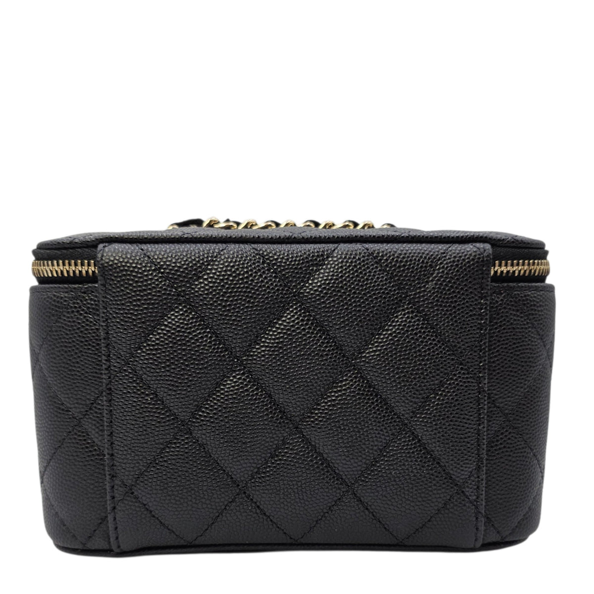 Vanity Bag Black in Caviar Leather Gold hardware