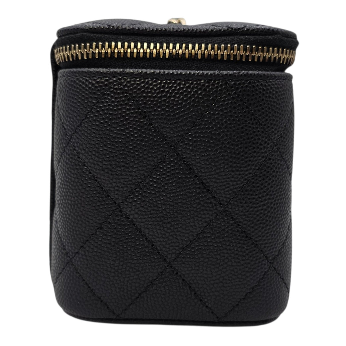 Vanity Bag Black in Caviar Leather Gold hardware