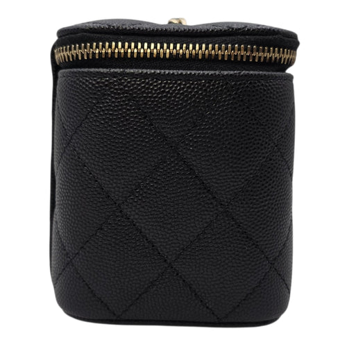 Vanity Bag Black in Caviar Leather Gold hardware