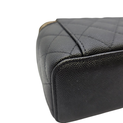 Vanity Bag Black in Caviar Leather Gold hardware