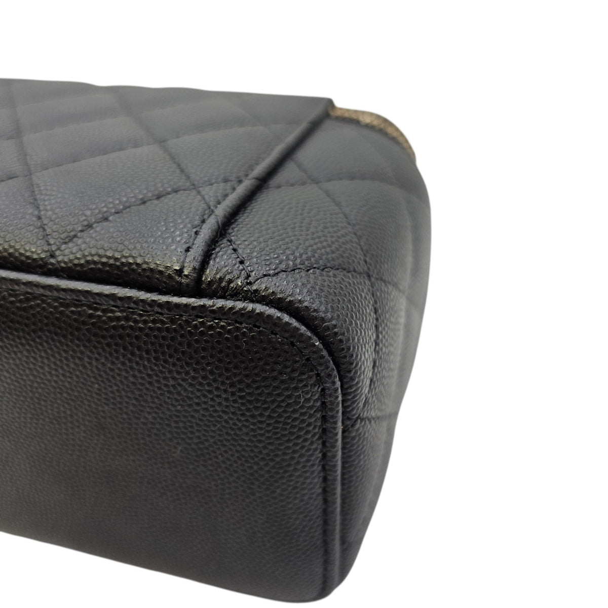 Vanity Bag Black in Caviar Leather Gold hardware