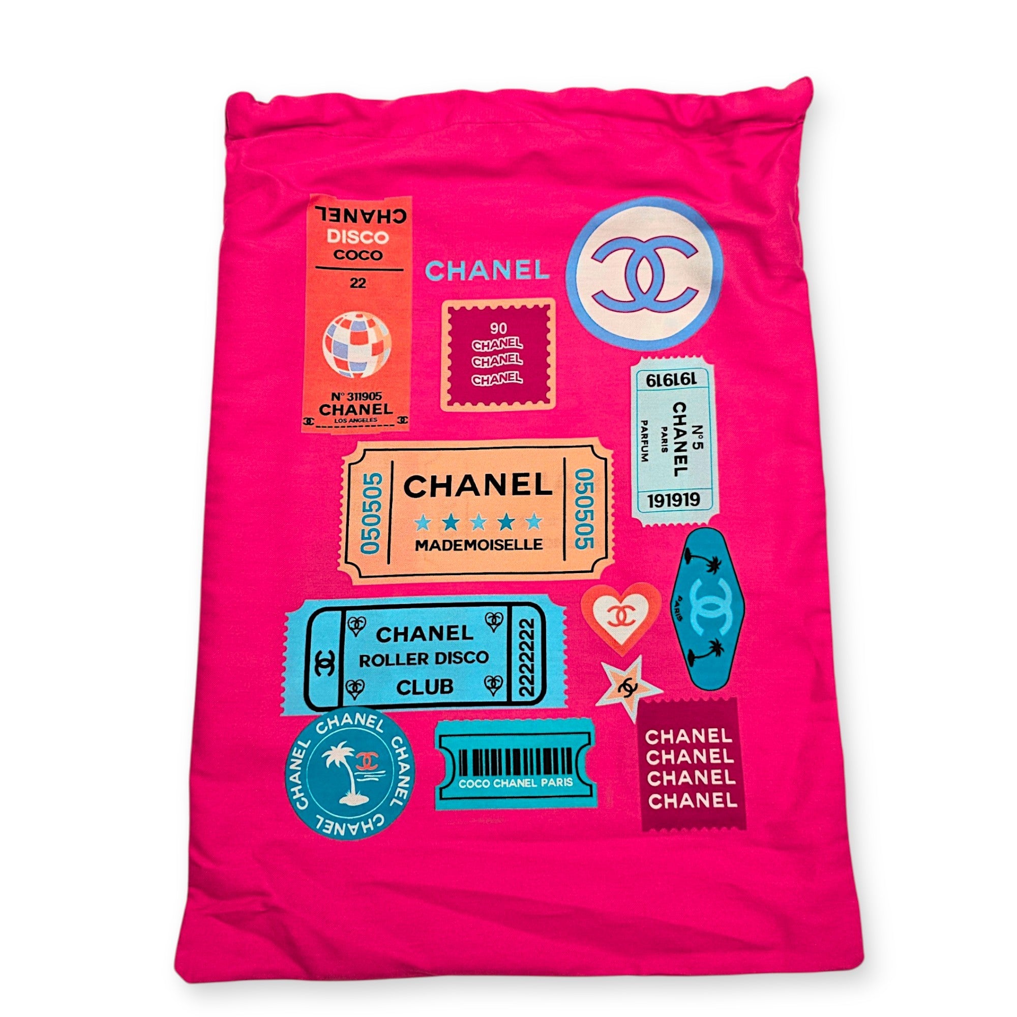 24C Large Ticket Pattern  130 cm x 180 cm Pink  Scarf in Cotton