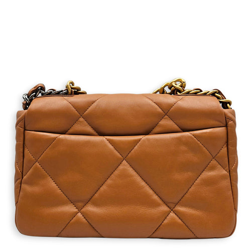 C19 Caramel Shoulder Bag in Goat Leather Mixed hardware