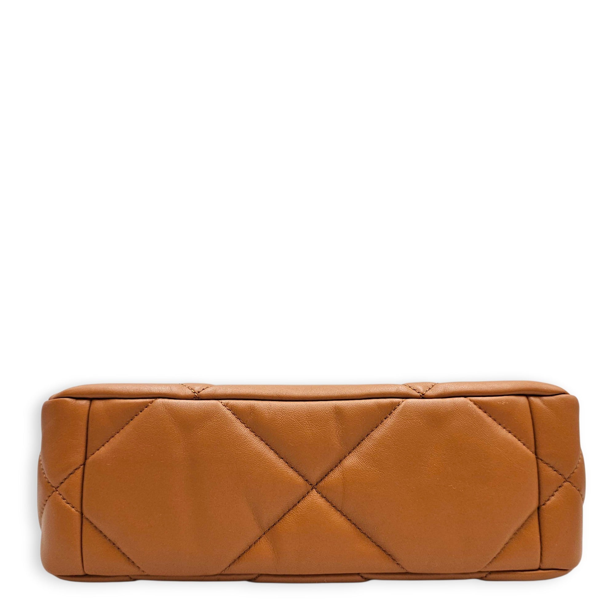 C19 Caramel Shoulder Bag in Goat Leather Mixed hardware