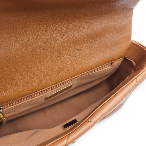 C19 Caramel Shoulder Bag in Goat Leather Mixed hardware
