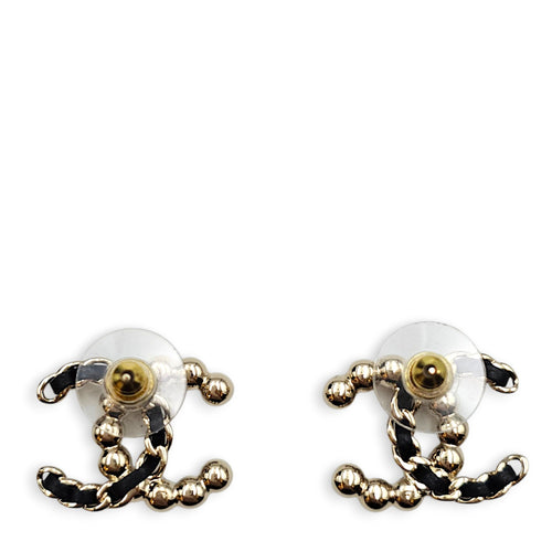 CC White Earrings Gold hardware