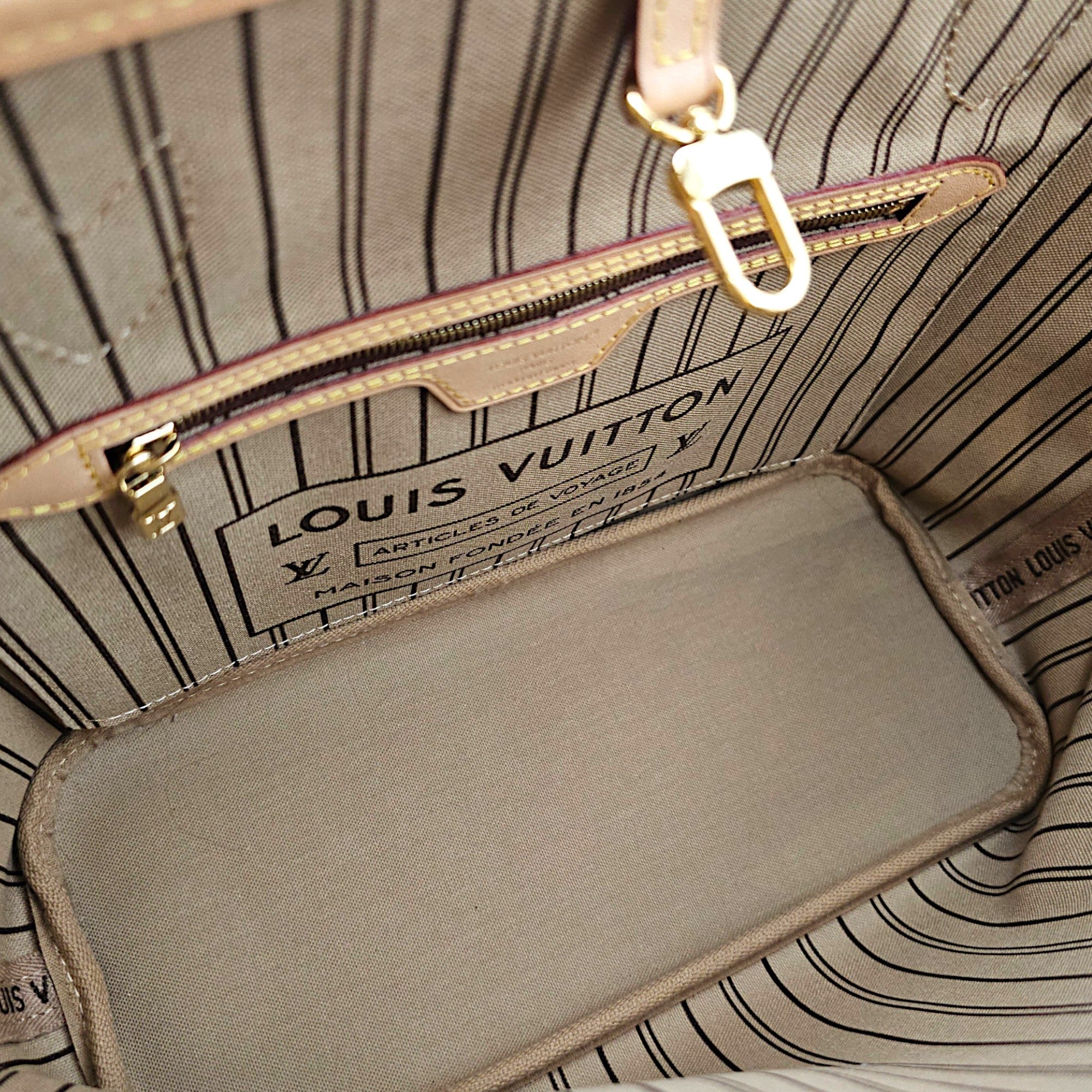 Neverfull PM Brown Tote Bag in Monogram Coated Canvas Gold hardware