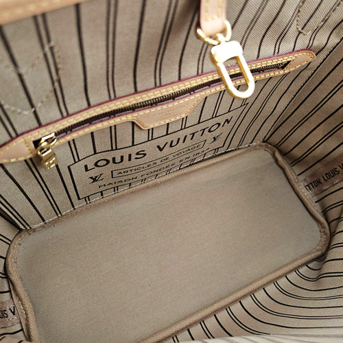 Neverfull PM Brown Tote Bag in Monogram Coated Canvas Gold hardware