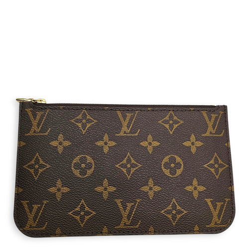 Neverfull PM Brown Tote Bag in Monogram Coated Canvas Gold hardware