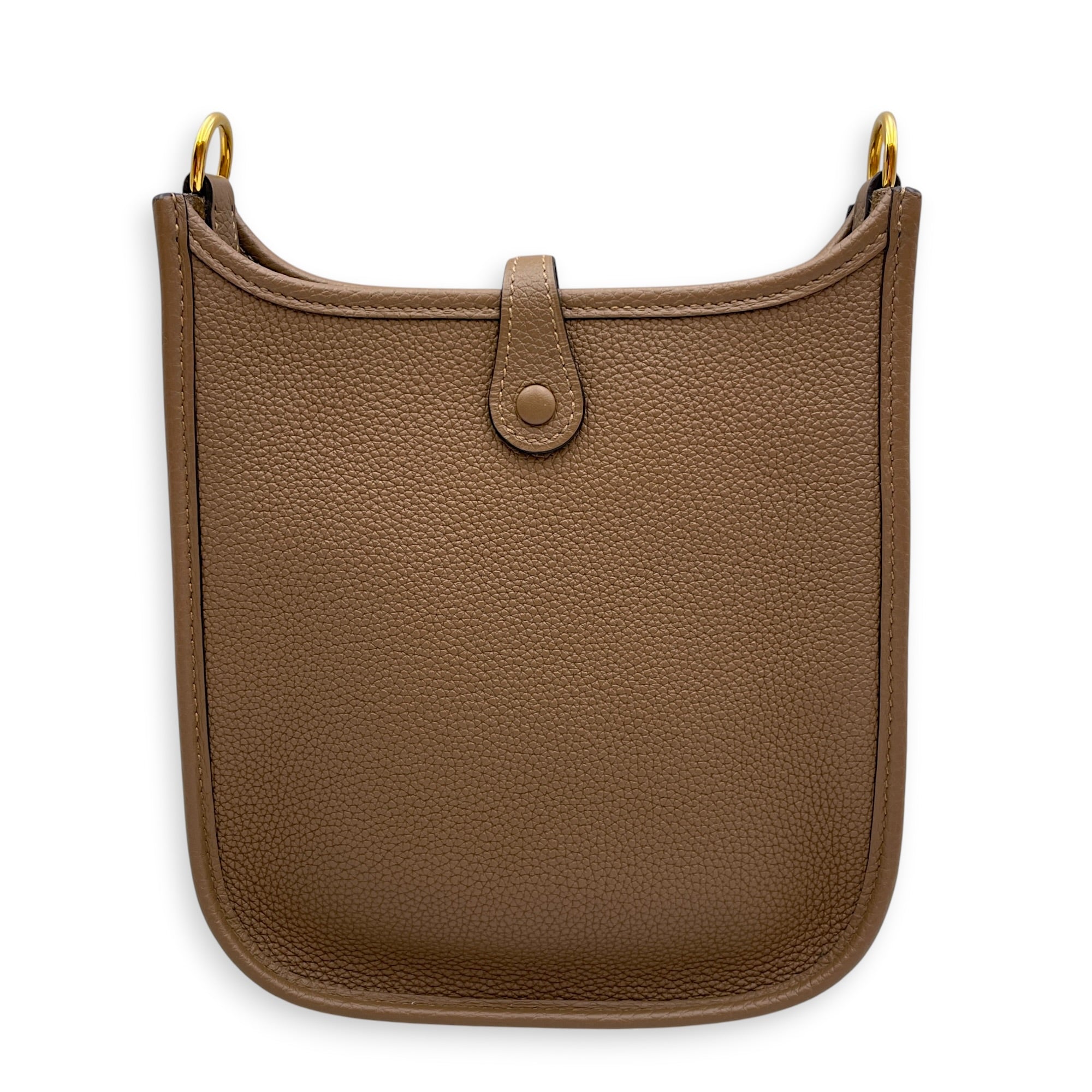 Evelyne Mini Beige Weima/Etoupe in Maurice Gold hardware