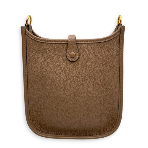 Evelyne Mini Beige Weima/Etoupe in Maurice Gold hardware