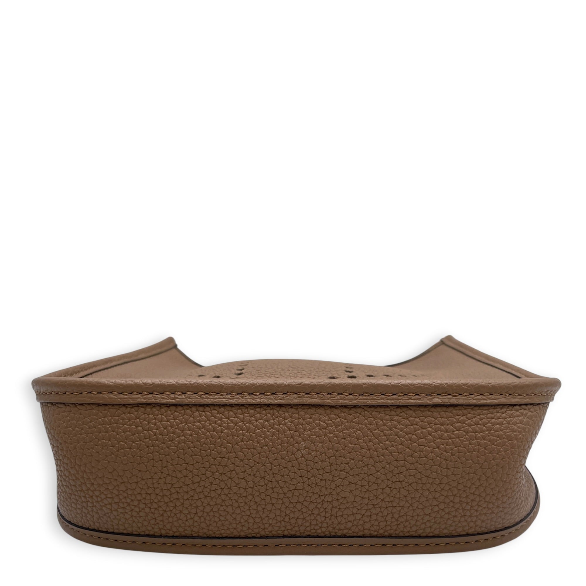 Evelyne Mini Beige Weima/Etoupe in Maurice Gold hardware