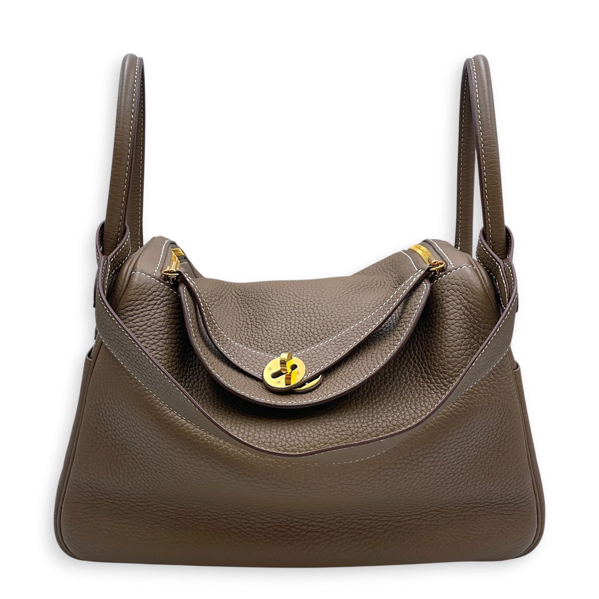Lindy 30 Etoupe in Clemence Gold hardware