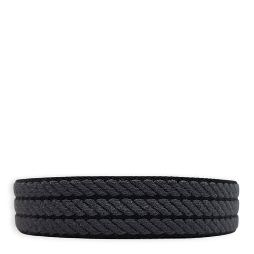 Sangle Cordage 25mm by 70cm  Noir/Gris Misty Bag strap in Swift Palladium hardware