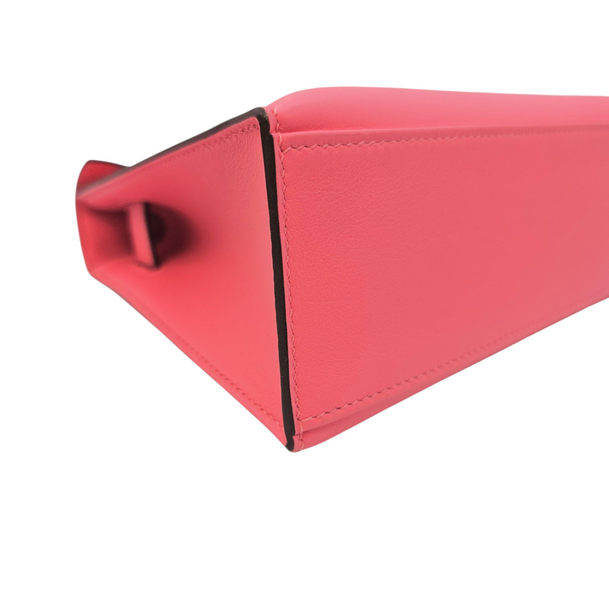Kelly Pochette Rose Azalee in Swift Palladium hardware