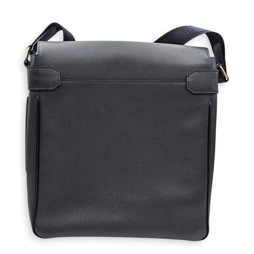Milo Blue Messenger in Taiga Leather Silver hardware
