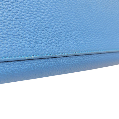 Kelly 32 Bleu Zanzibar in Togo Gold hardware