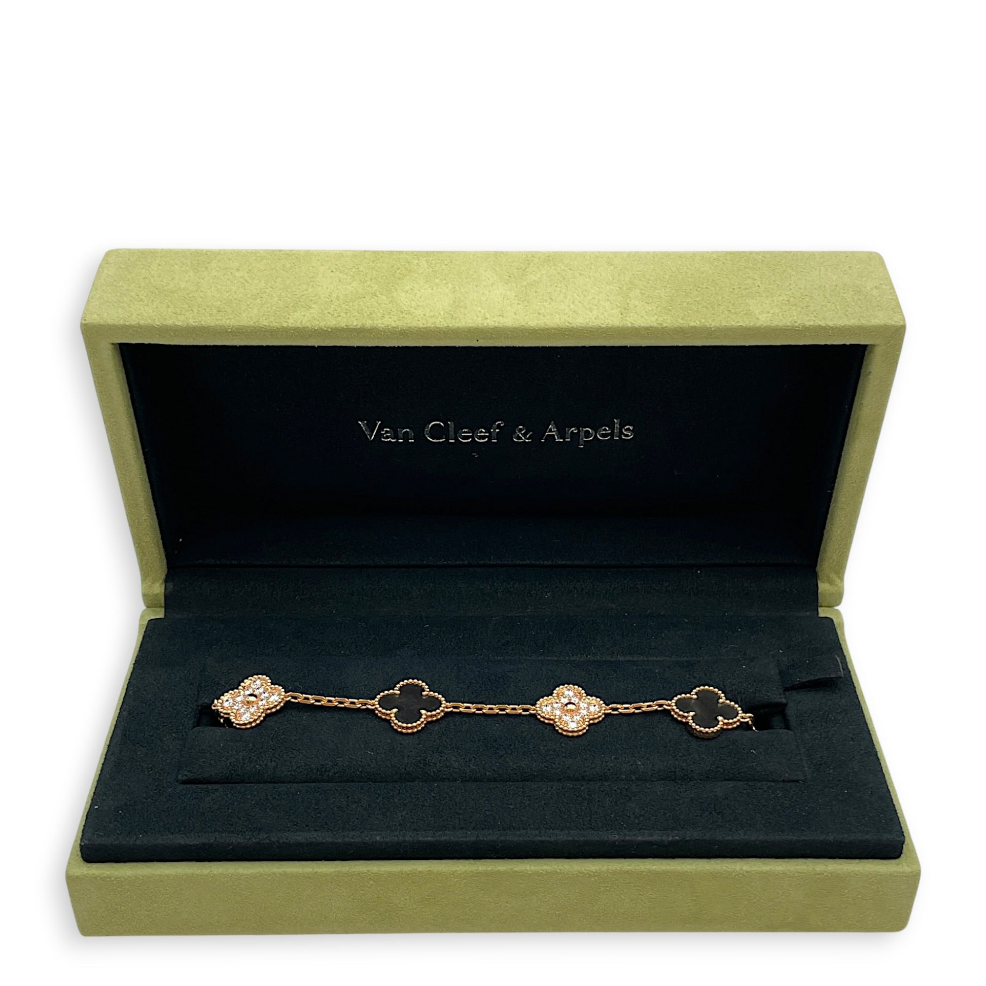 Vintage Alhambra Bracelet, 5 Motifs Bracelet in Grey