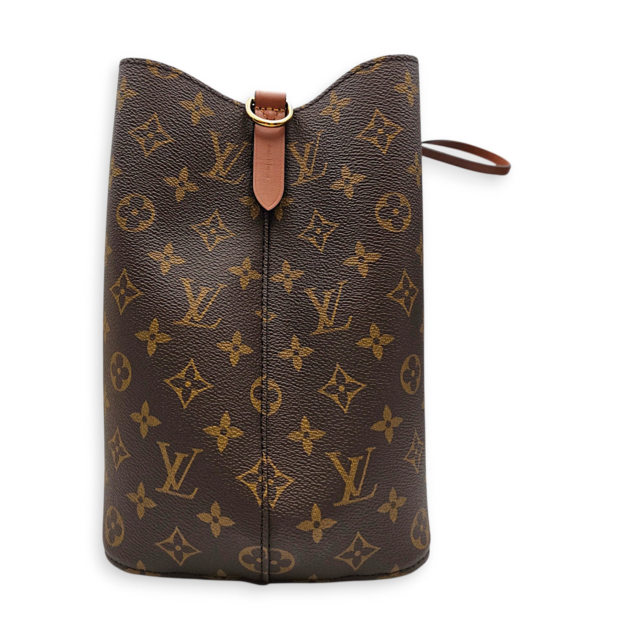 NeoNoe Brown Bucket Bag in Monogram Coated Canvas Gold hardware