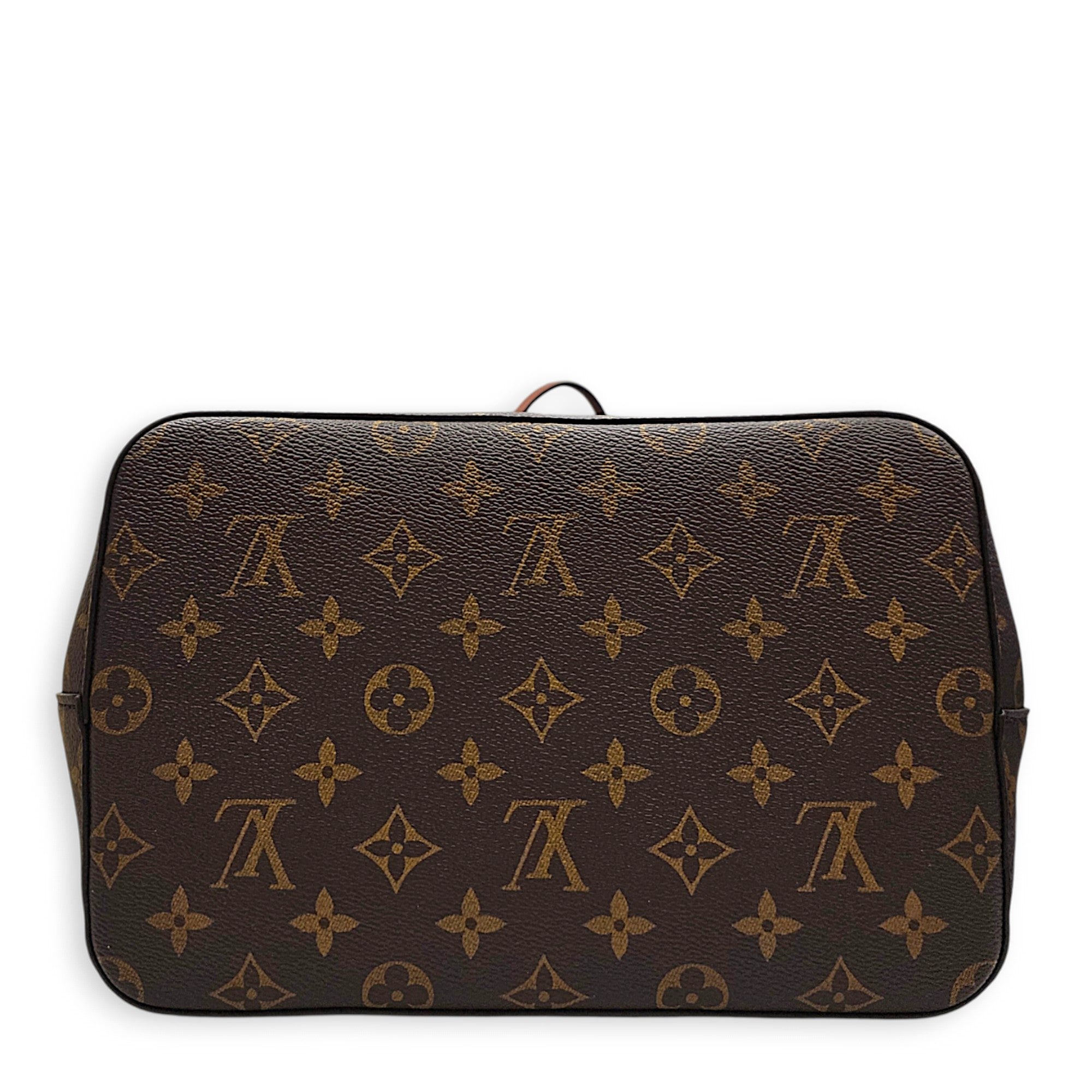 NeoNoe Brown Bucket Bag in Monogram Coated Canvas Gold hardware