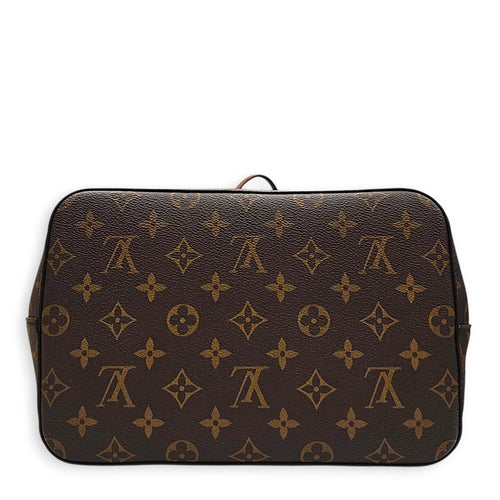 NeoNoe Brown Bucket Bag in Monogram Coated Canvas Gold hardware
