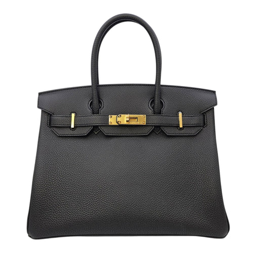 Birkin 30 Noir in Togo Gold hardware