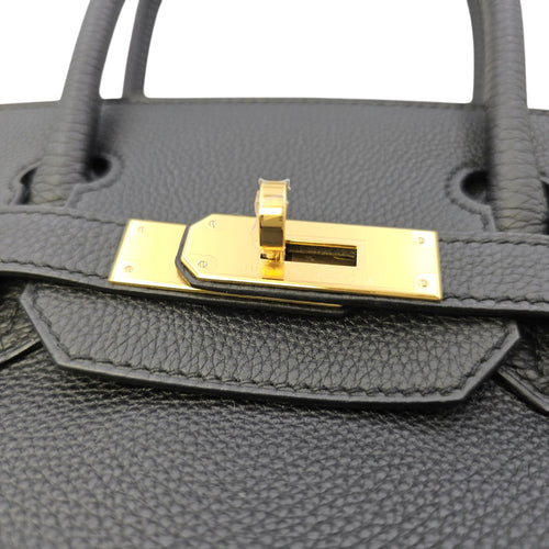 Birkin 30 Noir in Togo Gold hardware
