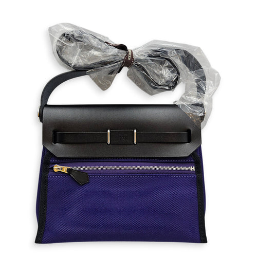 Herbag Mini Purple/Noir in Vache Hunter/Toile Palladium hardware CL2608-22746 2