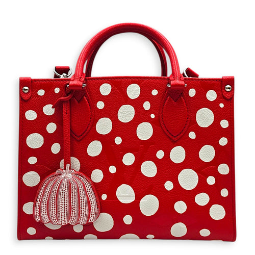 LV x YK OnTheGo  PM Red Shoulder Bag in Empreinte Leather Silver hardware CL2608-22756 1