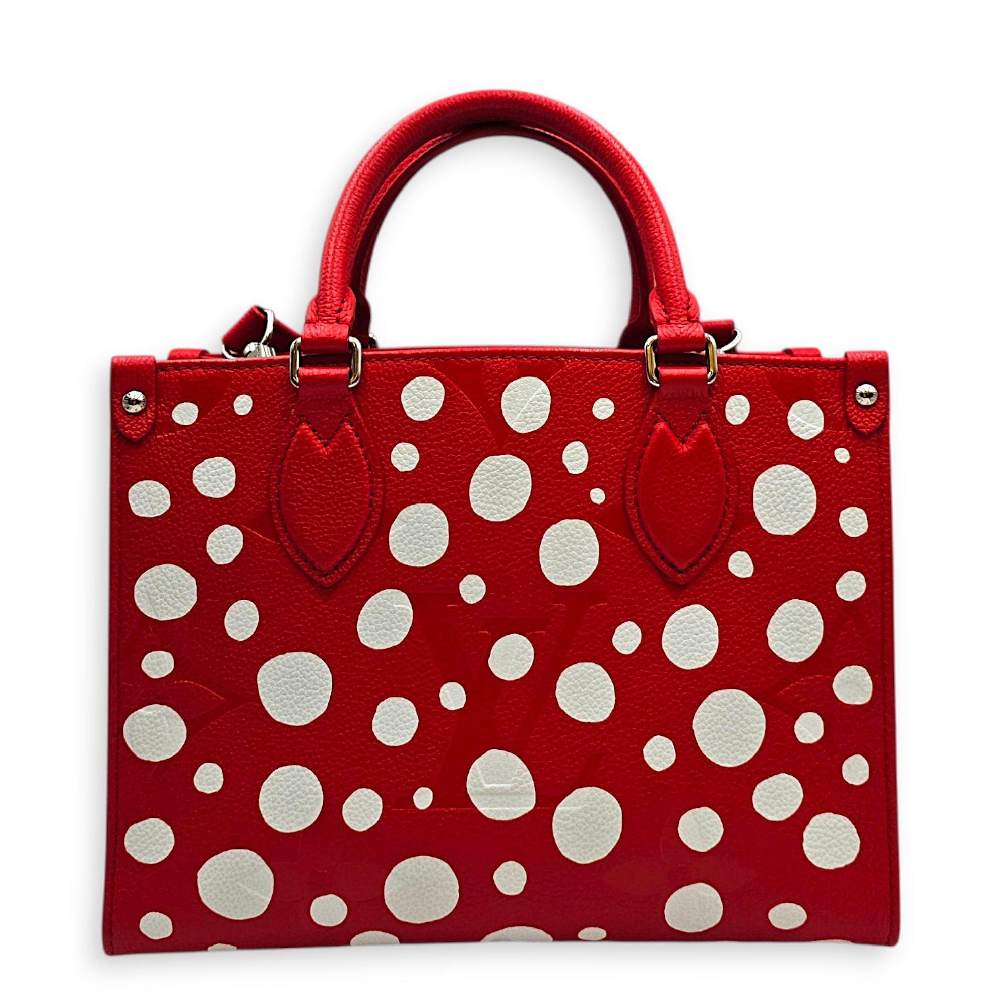 LV x YK OnTheGo  PM Red Shoulder Bag in Empreinte Leather Silver hardware CL2608-22756 2