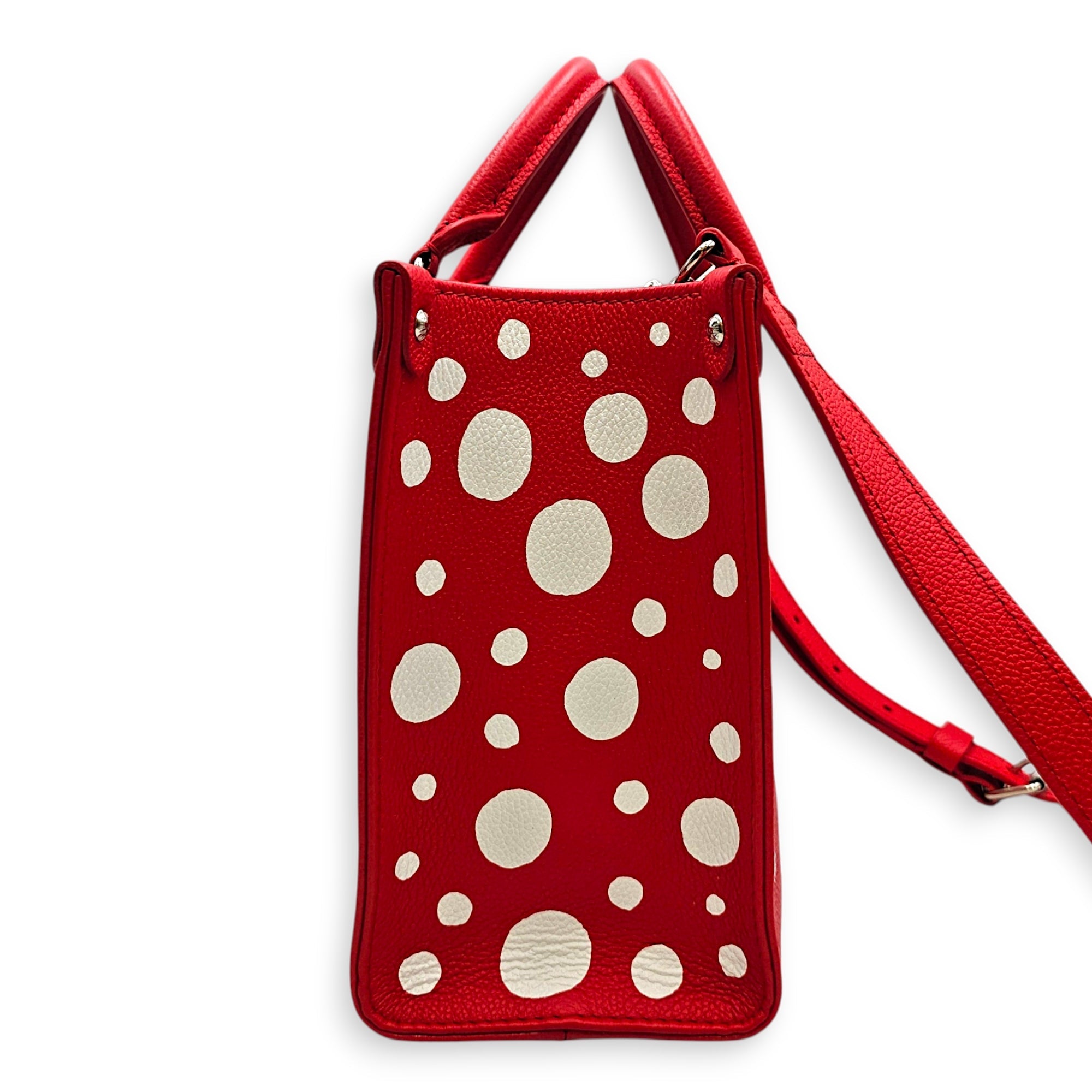 LV x YK OnTheGo  PM Red Shoulder Bag in Empreinte Leather Silver hardware CL2608-22756 3