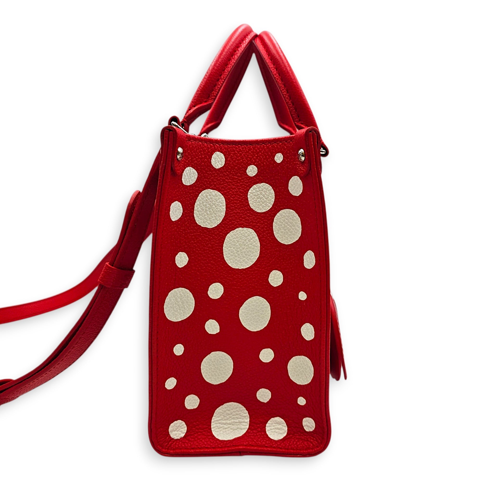 LV x YK OnTheGo  PM Red Shoulder Bag in Empreinte Leather Silver hardware CL2608-22756 4