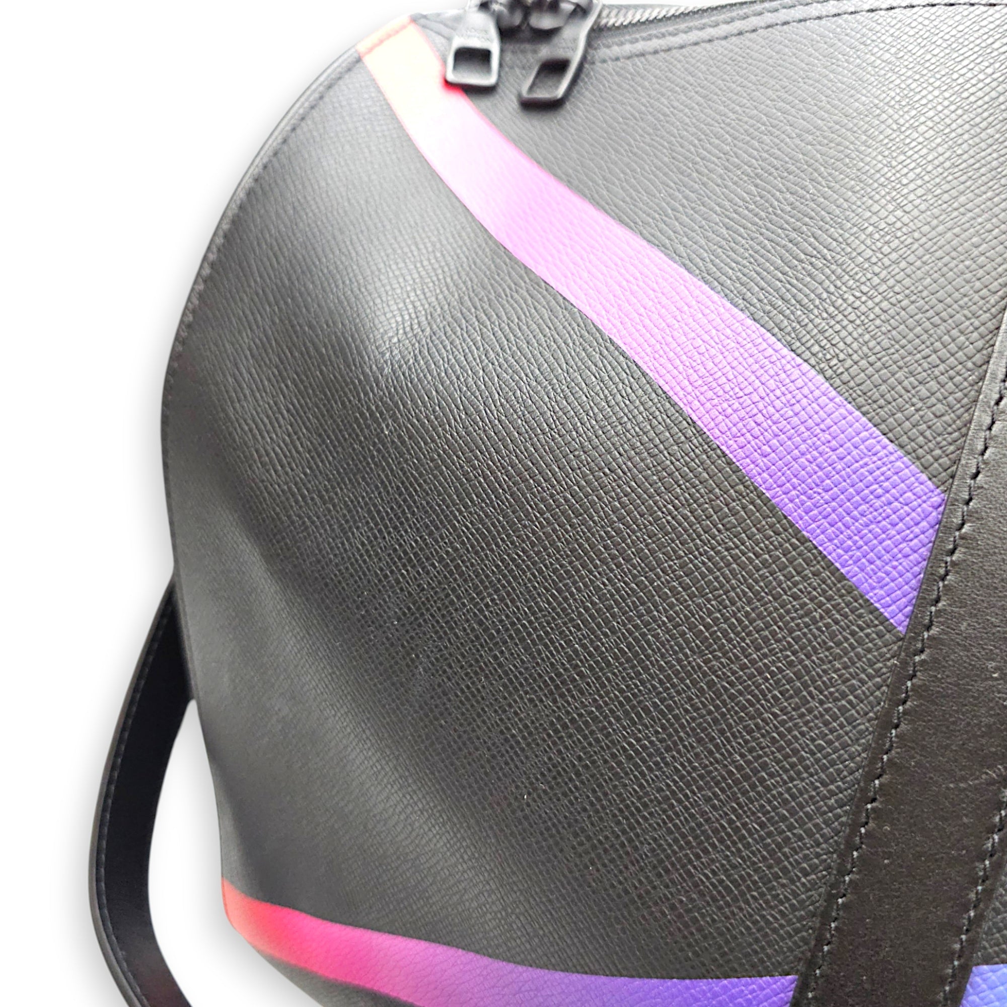 Rainbow x Keepall Bandouliere  50cm Black Duffle Bag in Taiga Leather Gunmetal hardware CL2608-22757 7