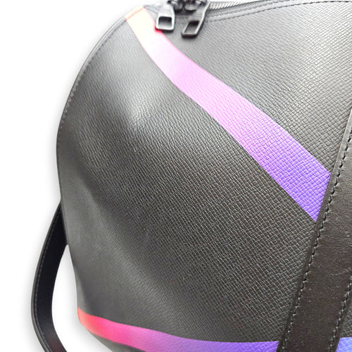 Rainbow x Keepall Bandouliere  50cm Black Duffle Bag in Taiga Leather Gunmetal hardware CL2608-22757 7
