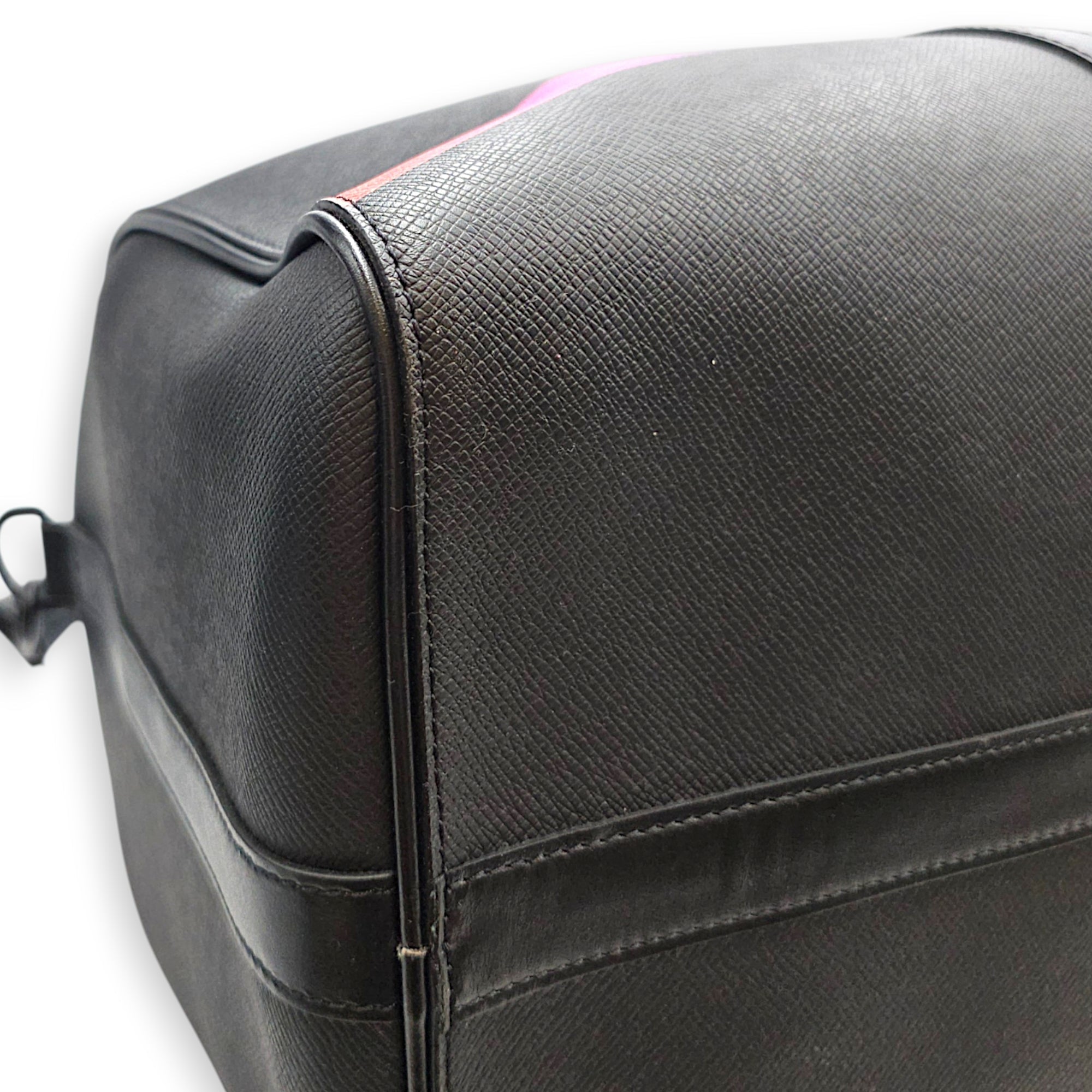 Rainbow x Keepall Bandouliere  50cm Black Duffle Bag in Taiga Leather Gunmetal hardware CL2608-22757 8