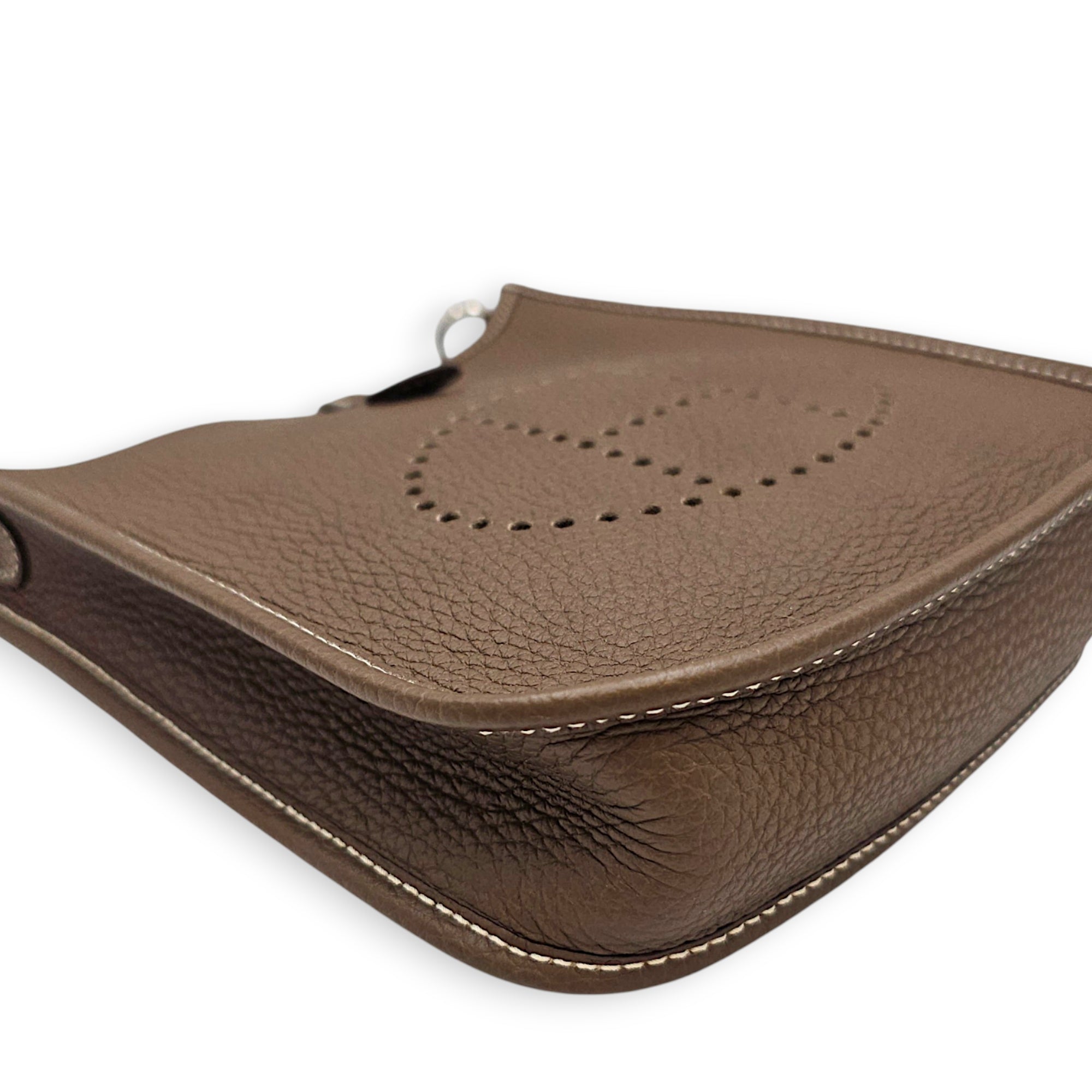 Evelyne Mini Etoupe in Clemence Palladium hardware CL2608-22760 7
